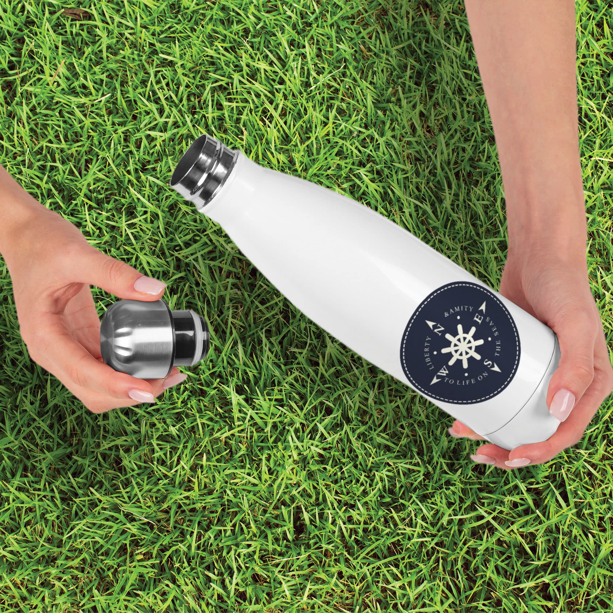 Thermosflasche mit Kompass Bars