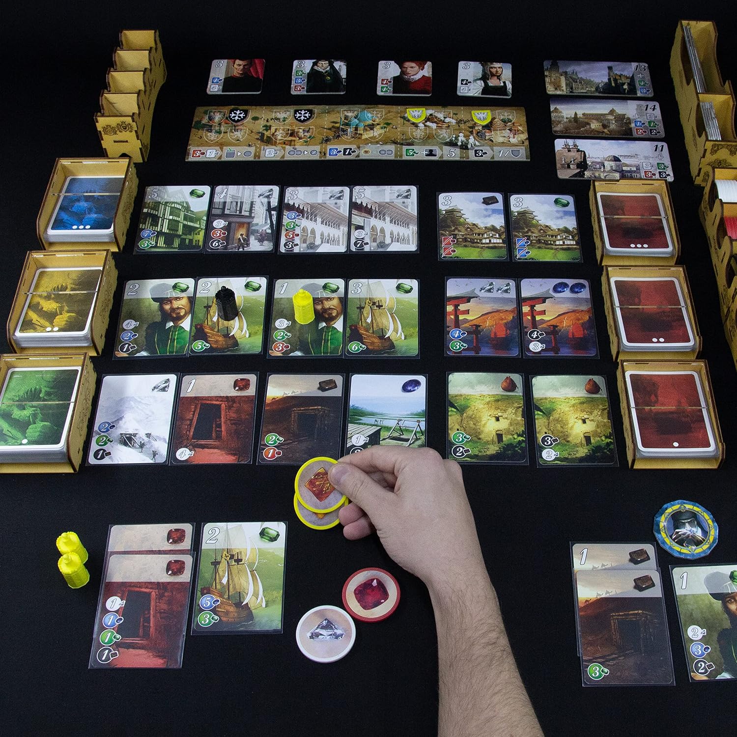 SMONEX Board Game Organizer Compatible with All of Splendor Board Game Expansion - Organizer Insert Suitable for Splendor Made from Strong Plywood