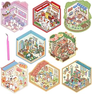 Mini House Stickers Suitable for Adults and Children,enables The Creation of Personalized mini-Room scenarios (Eightfold Unity)