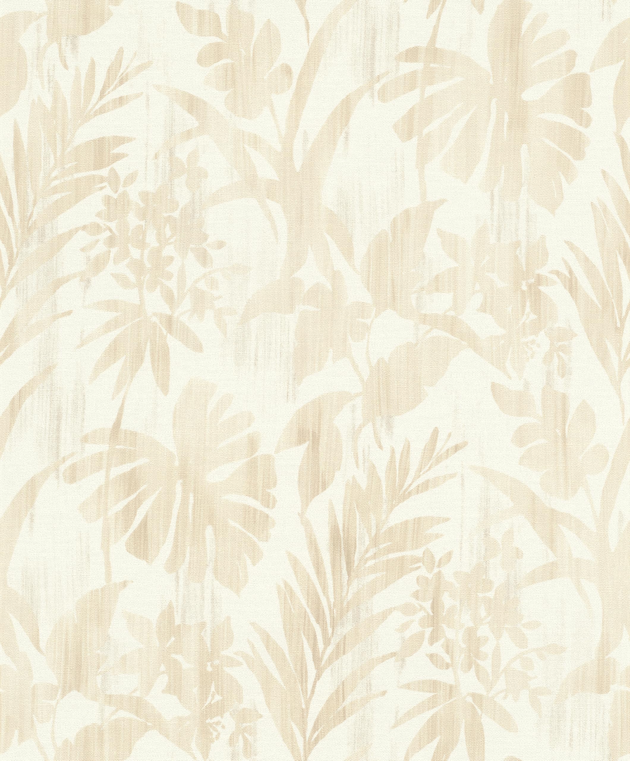 Rasch Papier peint intissé 410570 de la collection Beachhouse avec motif de feuilles beige sur fond clair