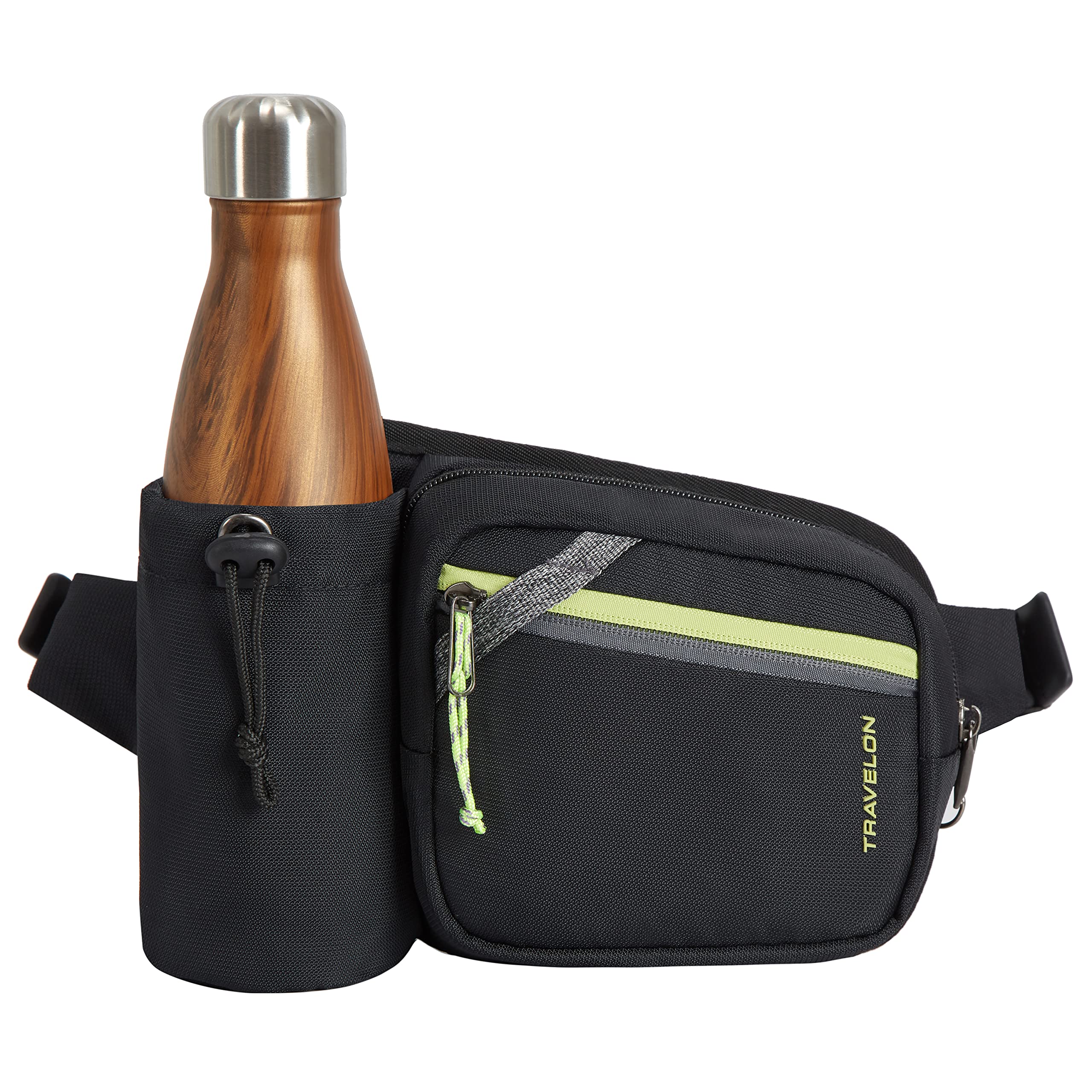 Travelon Greenlander-Riñonera antirrobo, Unisex Adulto, Negro Azabache