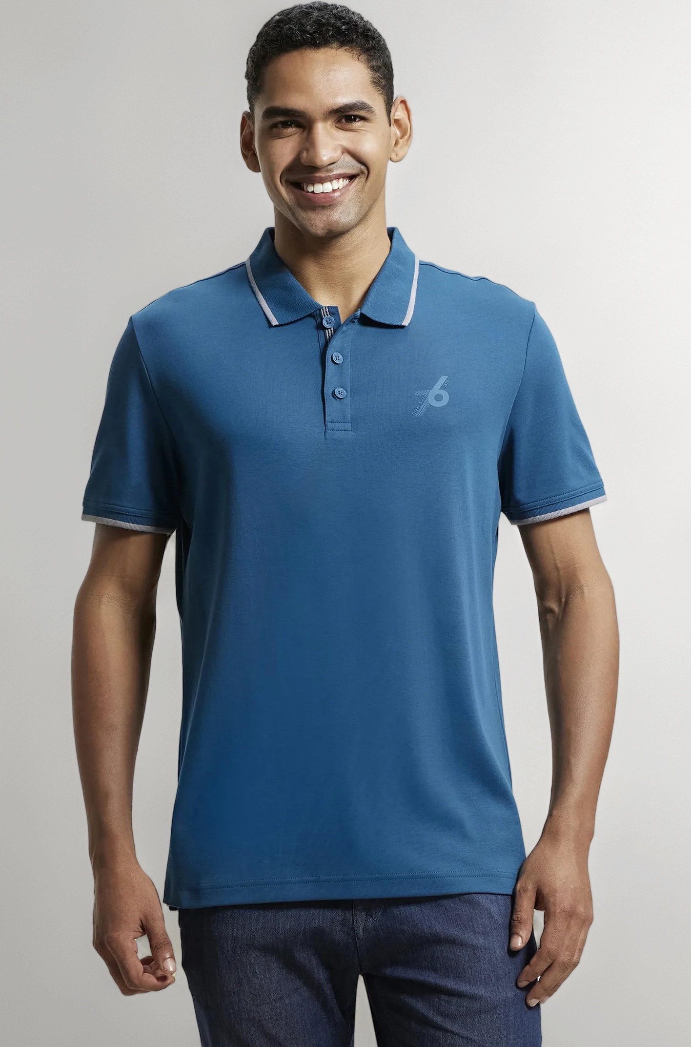 3911 Men's Super Combed Cotton Rich Regular Fit Solid Half Sleeve Polo T-Shirt (Logo Design May Vary)