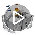 Tiawudi Portable Shower Caddy, Caddy Organizer with Handle, Plastic Shower Basket Hold Soap, Shampoo, Hair Supplies and Beauty Products, Cleaning Supplies Organizer for Home, Dorm, Shelf and Cabinet