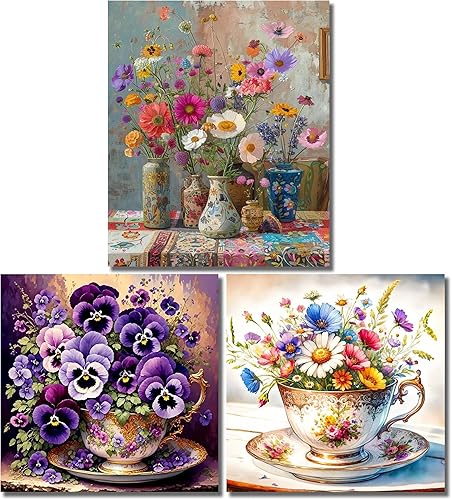 Vista 19 de NEGEKFKX Paquete de 6 kits de arte de diamantes de Halloween para adultos principiantes, kits de pintura de diamante de terror para adultos, taladro