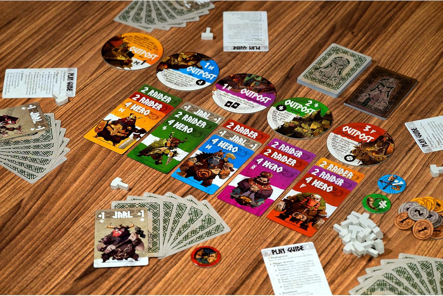 Mighty Boards: Red North - Combative Board Game of Hidden Information, Norse Warrior Raiding Parties, Bluff & Battle, Conquests, Ages 14+, 2-4 Players