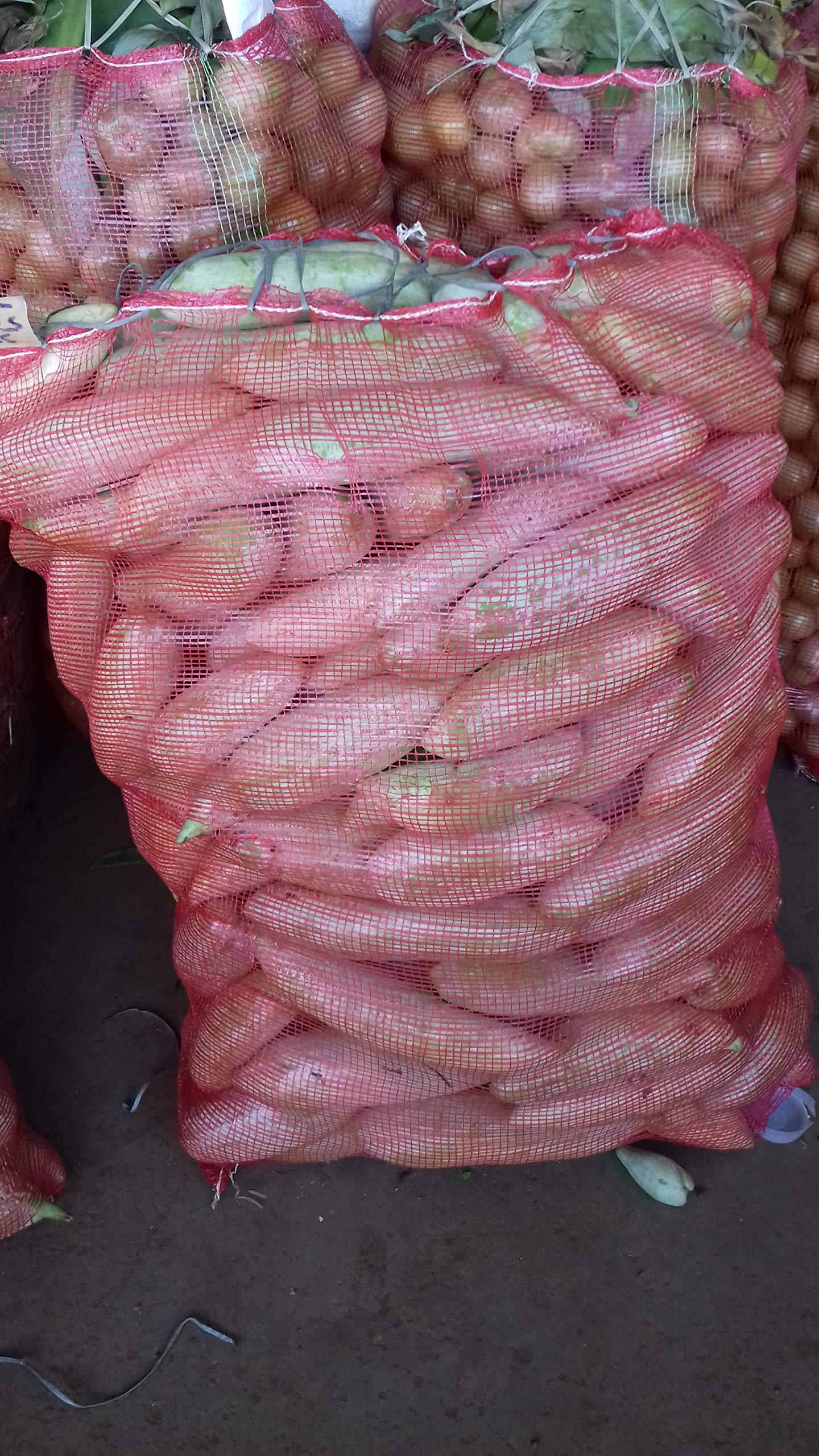 SGNS Big Onion Bags, Vegetables-Fruits, Other Food Items, Big Size(20"x40"), Strong, 50Kg Capacity, Set of 5