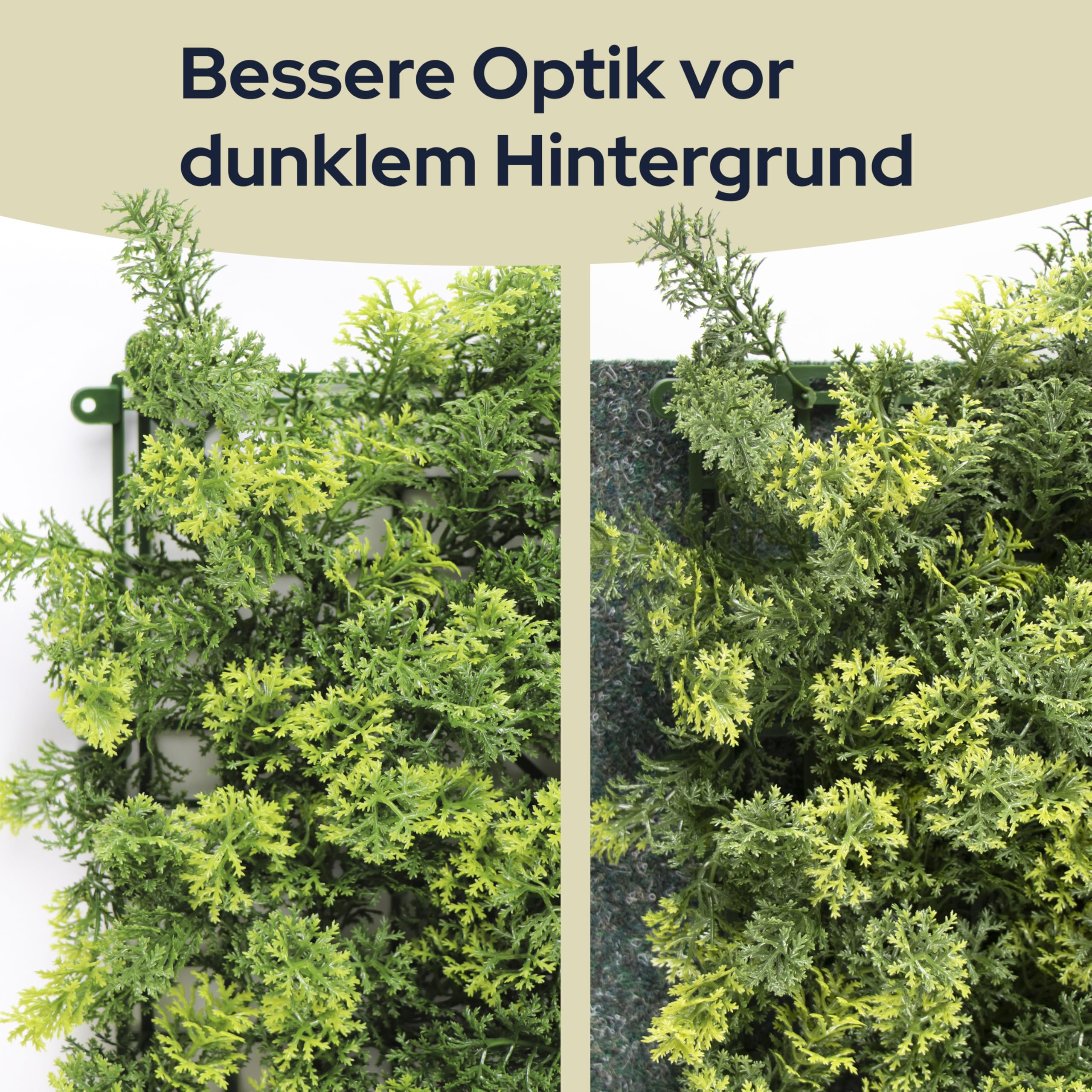 Primaflor - Ideen in Textil Kunstpflanzen-Wand - Ilex, 100 x 100 cm, UV-Stabilisierte Künstliche Pflanzenwand zur Wandmontage, Wandpaneele