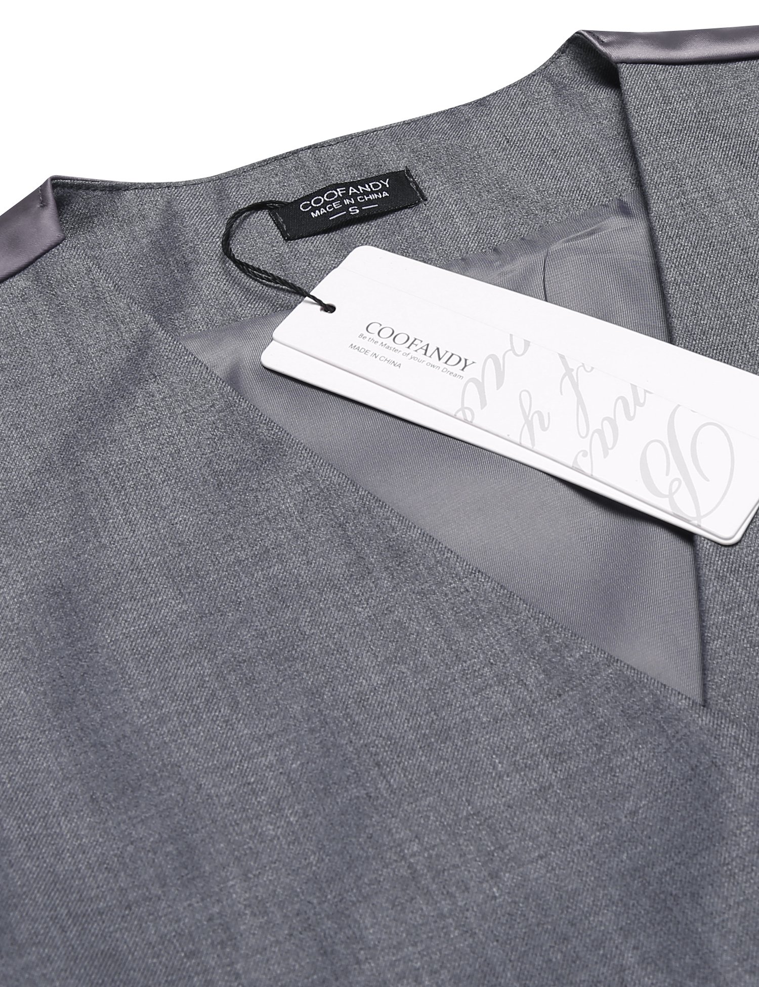 COOFANDY Chaleco para Hombre Cuello en V Slim Fit Moderno Liso Elegante para Boda Fiesta