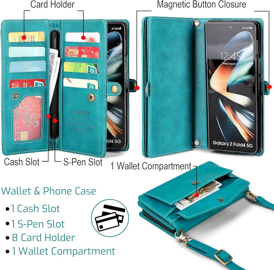 Amazon.com: DKDKSIP for Samsung Galaxy Z Fold 4 Wallet Case for