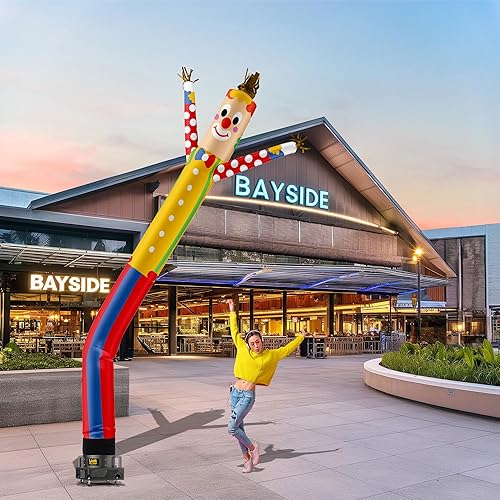 Miniatura 88 de LookOurWay Air Dancers Inflatable Tube Man Attachment - Wacky Waving Inflatable Dancing Tube Guy for Business Promotion - Blower Not Included
