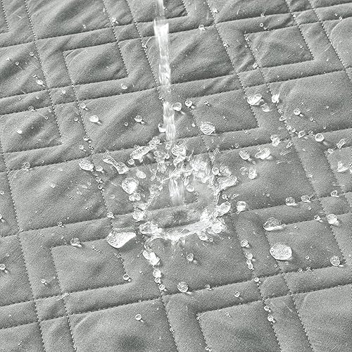 Miniatura 5 de RBSC Home Fundas para sillas reclinables pequeñas de 23 pulgadas, impermeables, color gris, fundas para sillas reclinables, fundas para sillas para