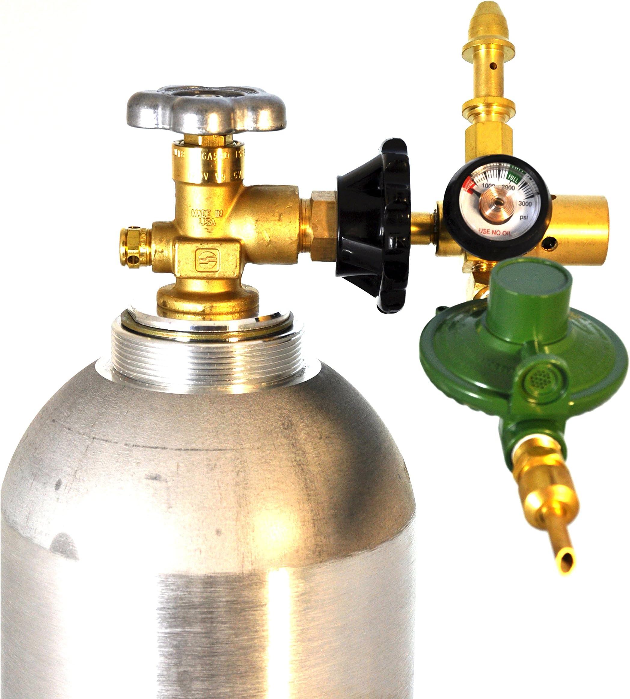 Mylar Helium Gas Balloon Regulator Inflator | Hand Tight Connection | 100% Leak Tested | Cylinder Content Pressure Gauge and Tie Post | with Auto Shut Off Prevent Balloons from Bursting | Long Life