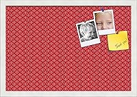 Vista 140 de PinPix Tablero de anuncios de corcho de 12 x 12 pulgadas. Este tablero decorativo enmarcado viene con diseño de círculos B W y un marco blanco