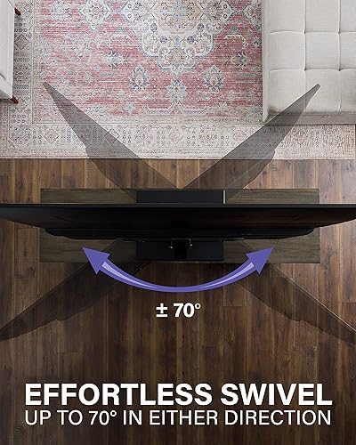 Miniatura 2 de SANUS Soporte universal para TV – Base giratoria grande de repuesto para pantallas de hasta 86 pulgadas – Gira 70 grados y altura ajusta 8 pulgadas