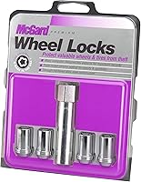 McGard 25257 Chrome Tuner Cone Seat Wheel Locks M12x1.5 - 4pc Anti-Theft Set for Alloy Tuner Wheels