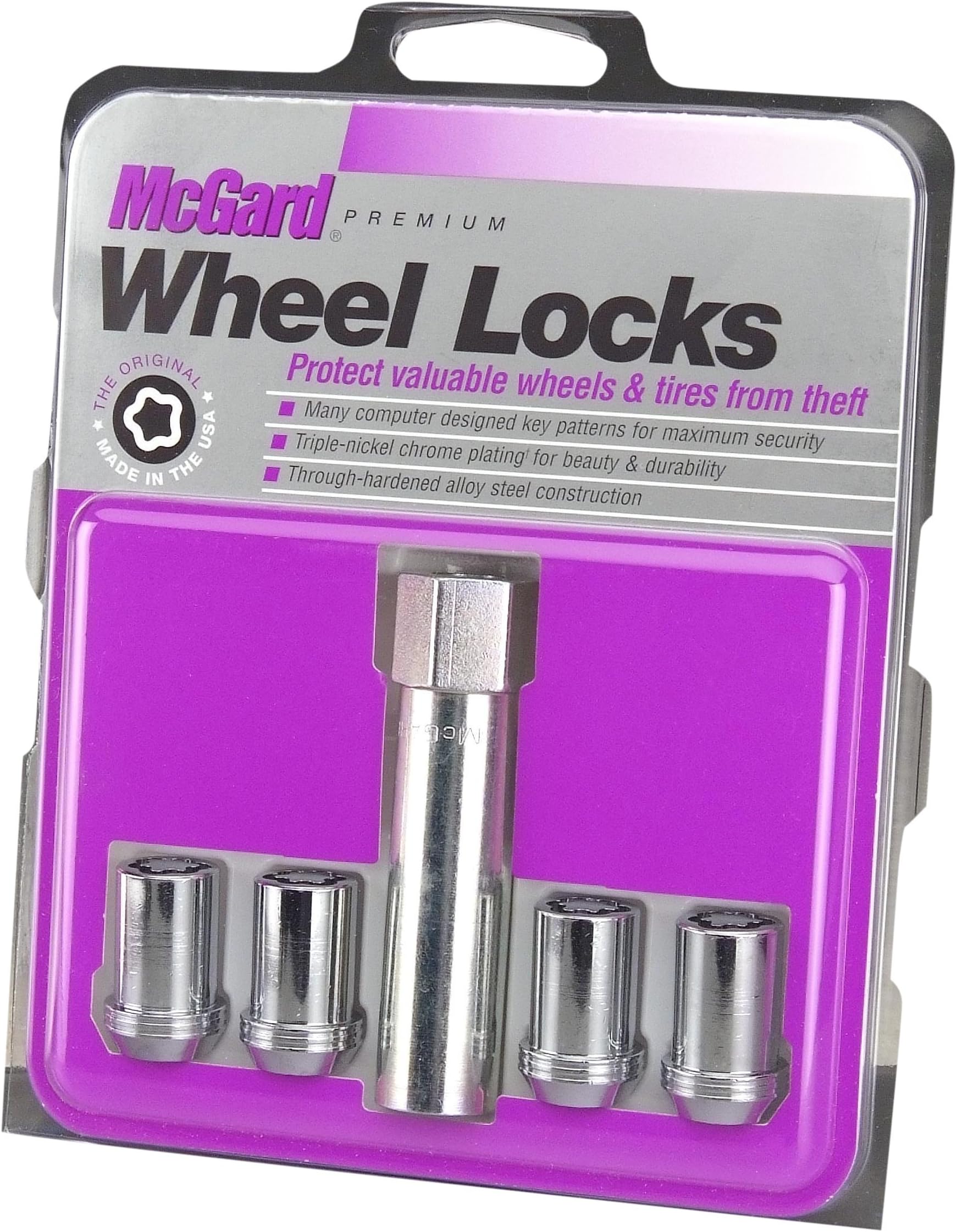 25257 Wheel Set, Chrome, 4 Locks / 1 Key