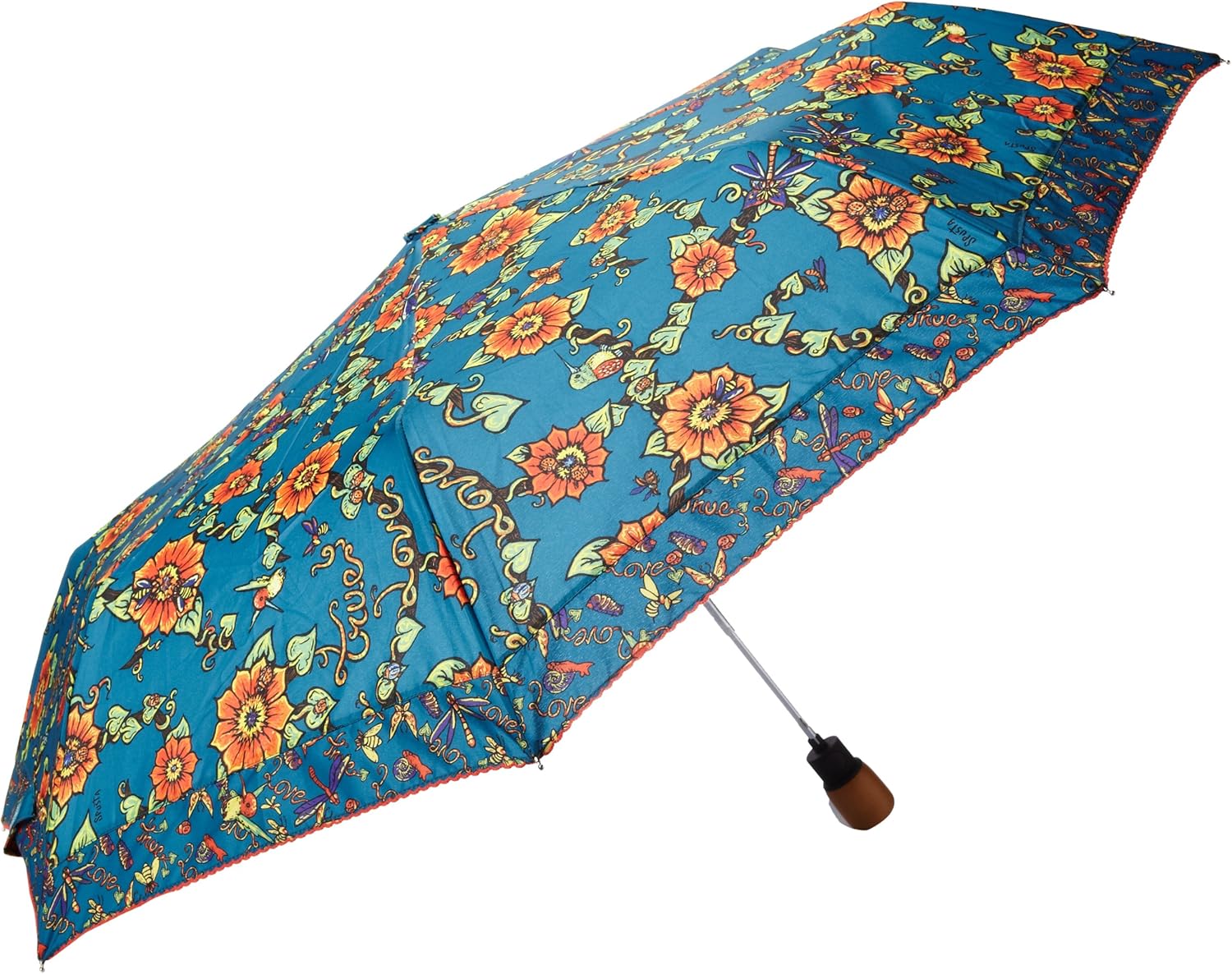 Sakroots Artist Circle Umbrella Carry On,Lagoon True Love