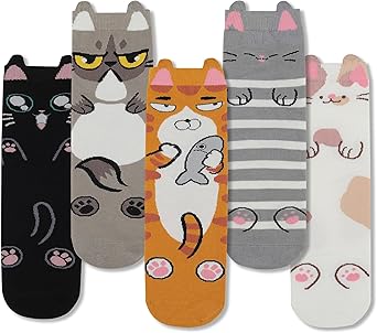Funny Animal Socks for Women - Cute Dog and Cat Socks, Colorful Novelty Funny Socks for Animal Lover