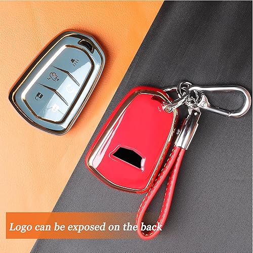 Miniatura 4 de Funda para llavero Cadillac  Funda para llavero para Cadillac Escalade CTS SRX XT5 ATS STS CT6 Superior Soft TPU 360 grados de protección completa