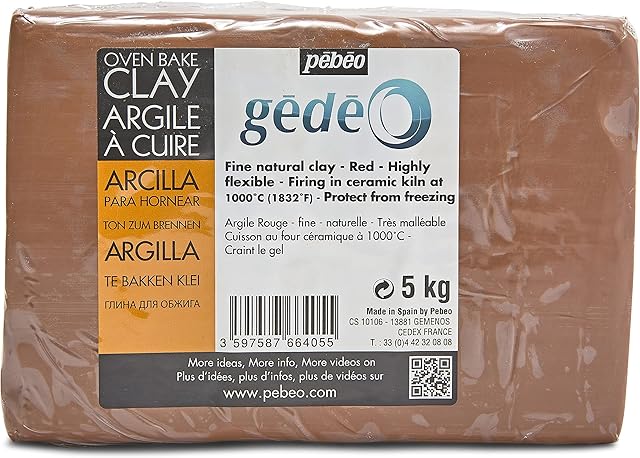 Gedeo 766405 5 Kg Kiln Fired Clay, Red