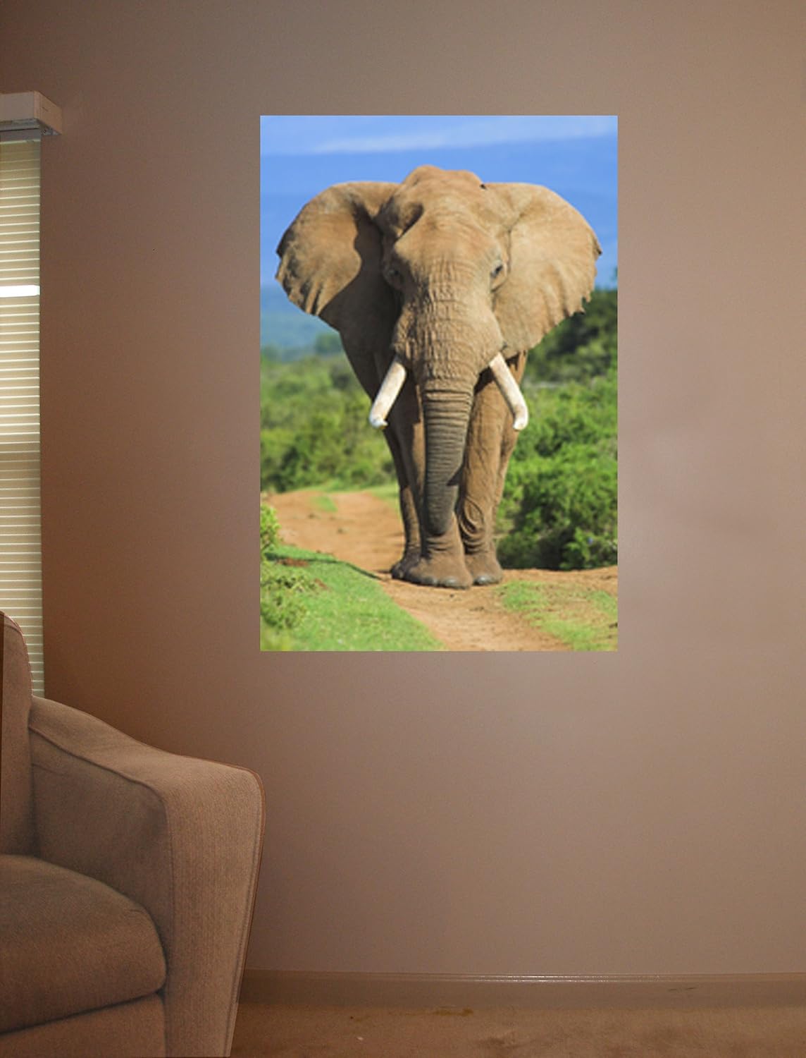 Elephant Charging Wall Decal
