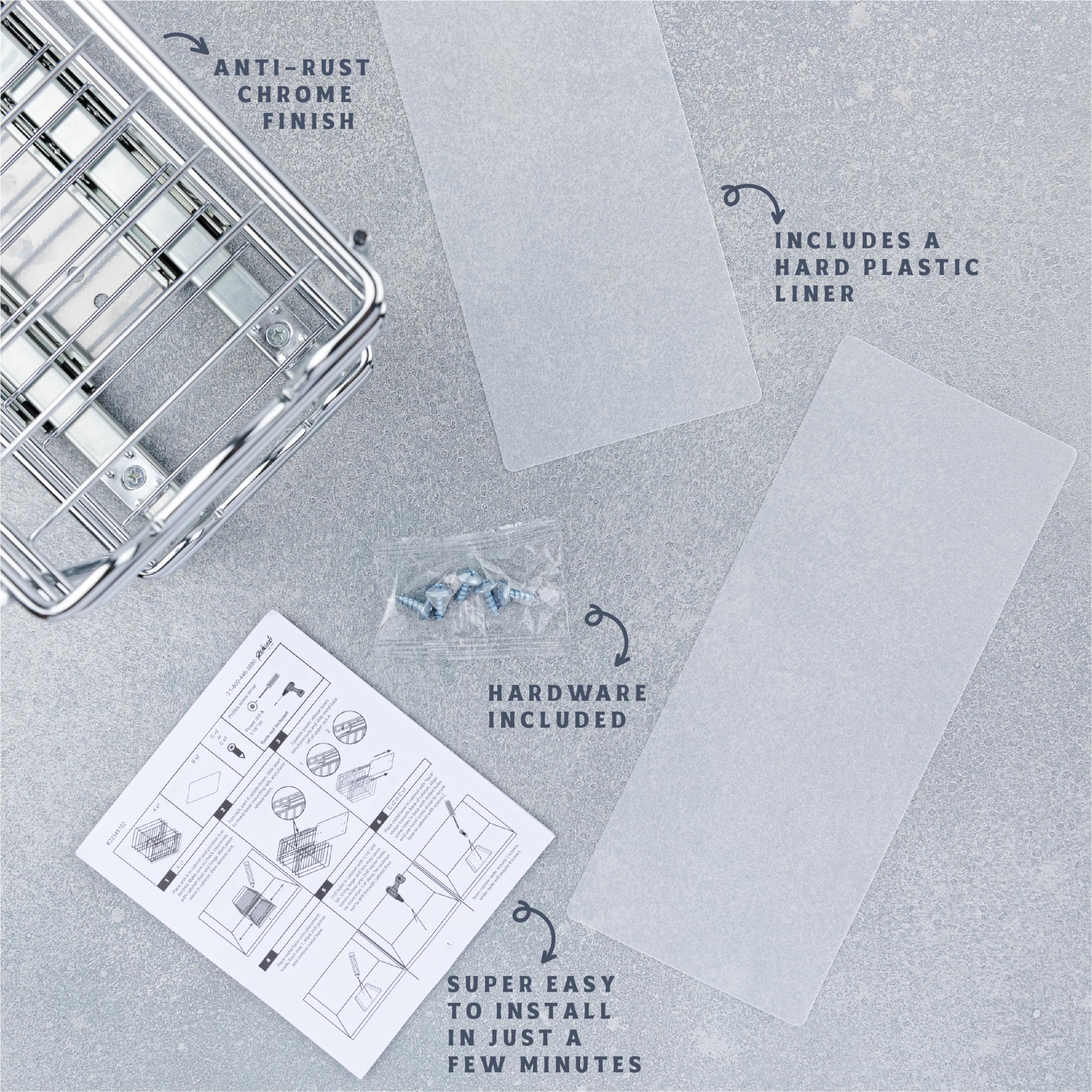 HOLDN’ STORAGE Gewürzregal Organizer für Schrank, robust – herausziehbares Gewürzregal – Gewürzorganisation 10,2 cm B x 26,4 cm T x 22,6 cm H – Gewürzregale für Schränke und Speisekammerschränke. | Robustes Gewürzregal, ausziehbares Gewürzregal, Schrankre