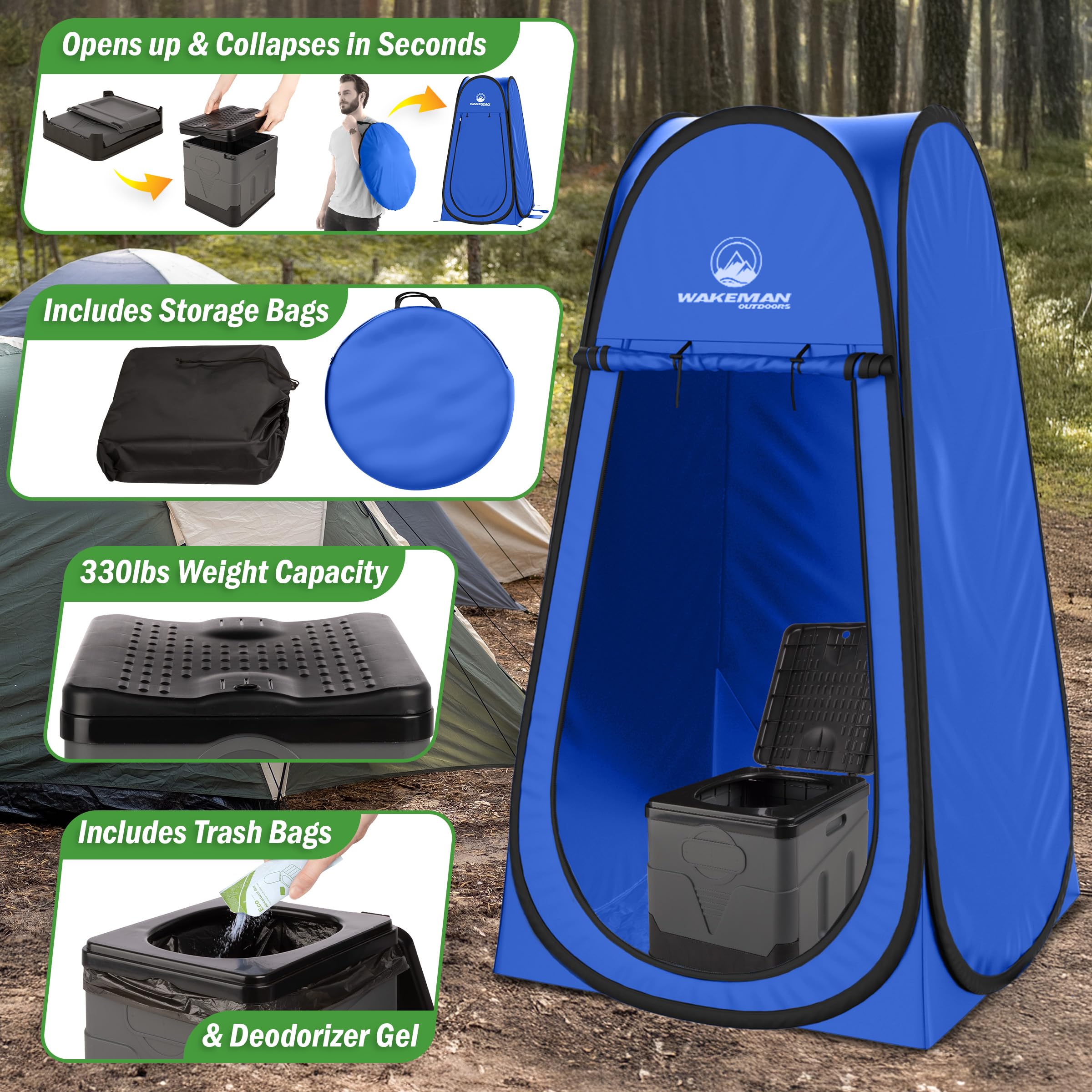 La Tente De Confidentialité Pop-up Portable Convient à La Douche Extrieure Au Dressing Au Parasol Et Aux Toilettes De Campingvert 69598046