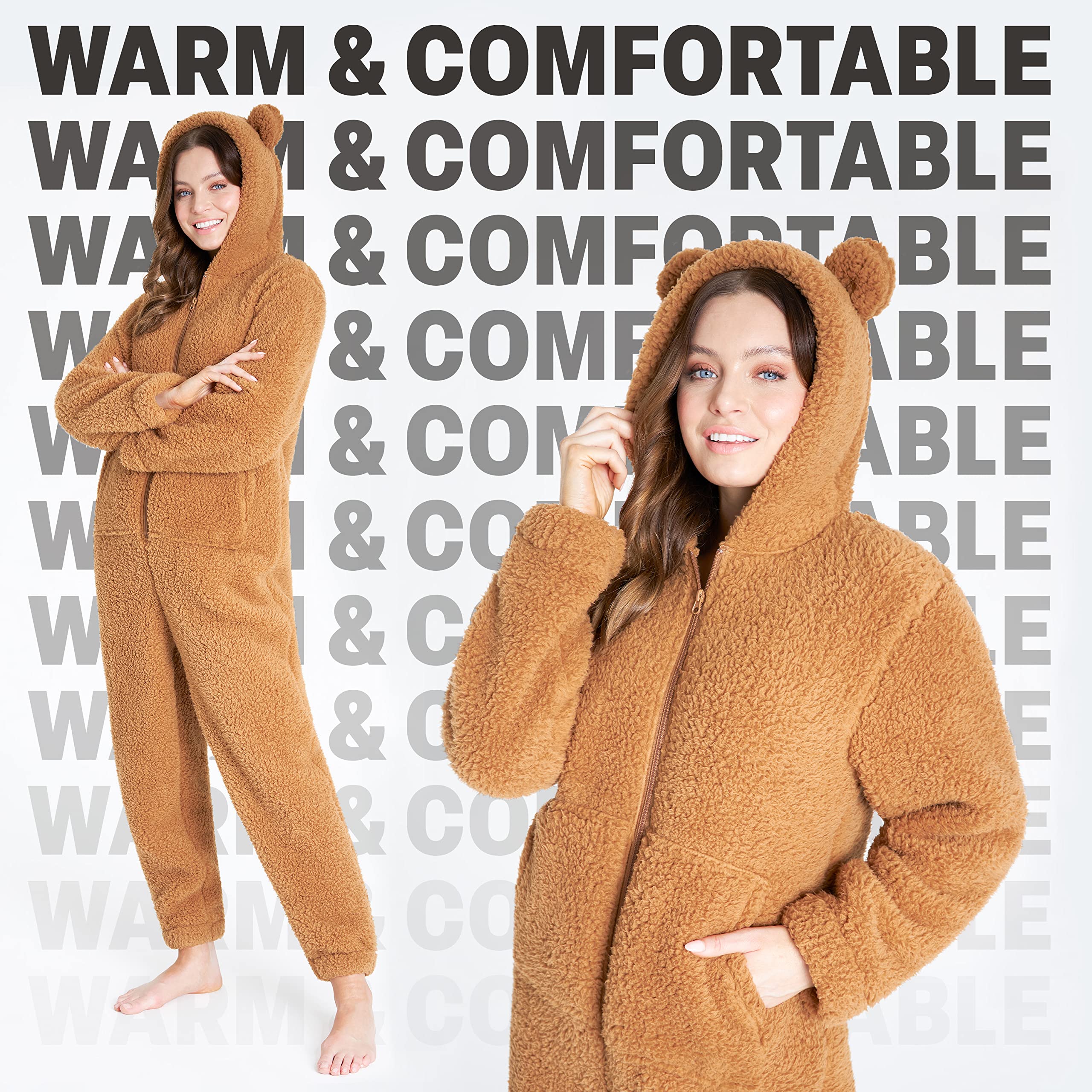 CityComfort Pijama Entero Mujer de Polar Peluche S-XL