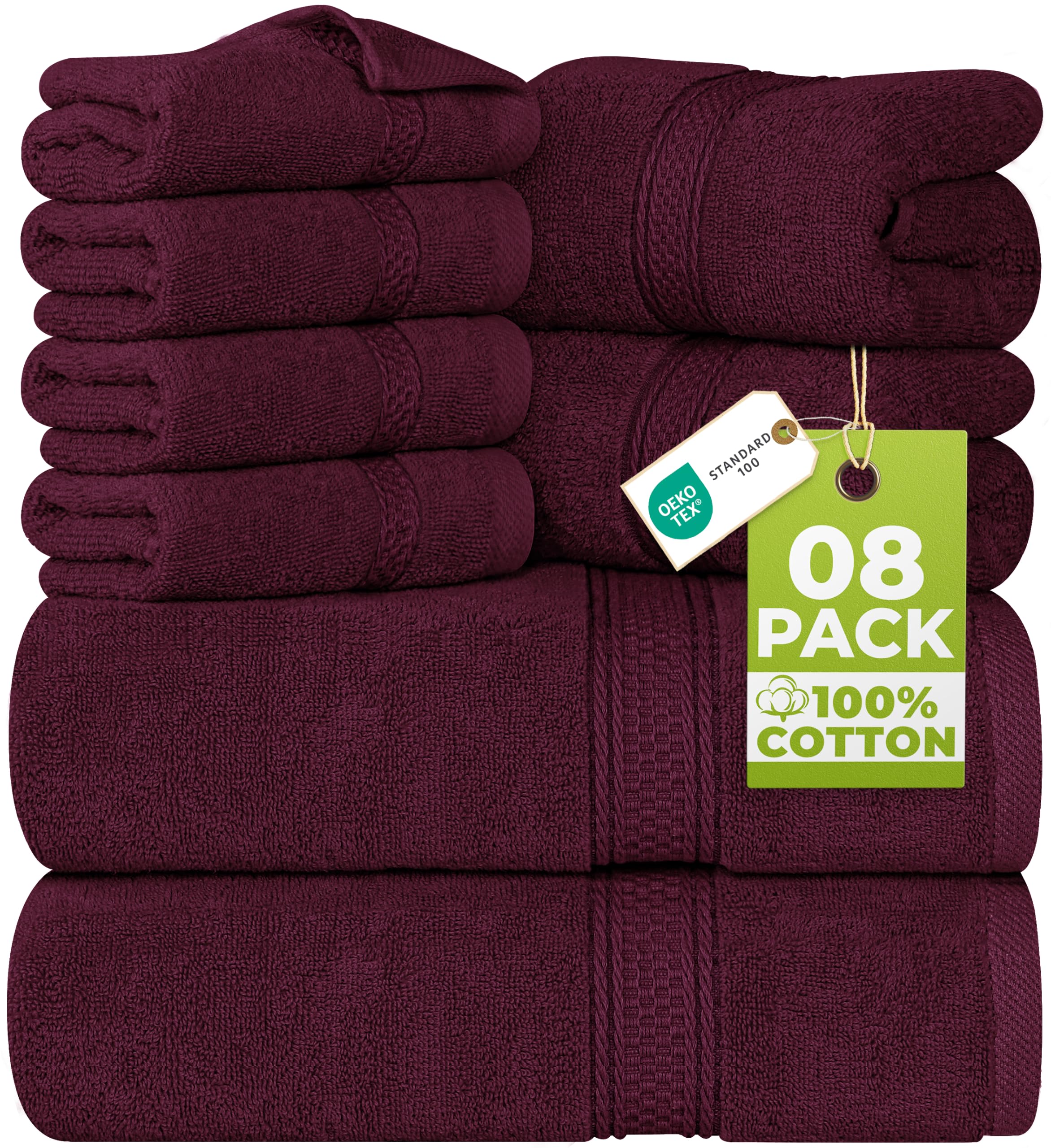 Utopia Towels 8-Piece Majestic Plush Towel Set -25