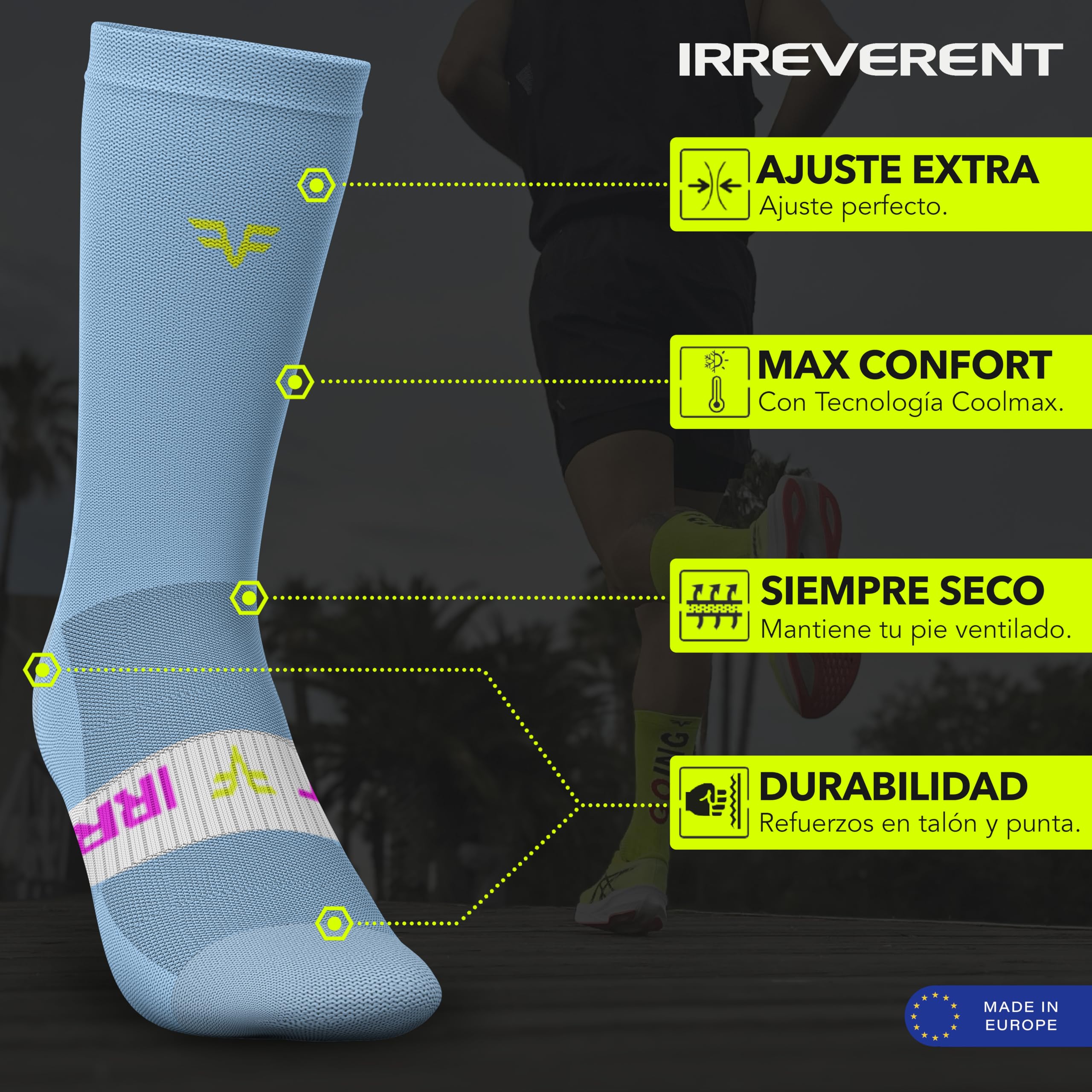 Pack 3 Calcetines Running Hombre Mujer Antiampollas Deportivos