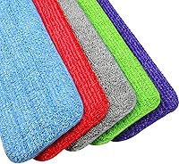 Vista 2 de Boao 10 almohadillas reutilizables de microfibra para trapeador, repuesto de cabeza de 16.5 pulgadas, almohadillas de pulverización de revelación