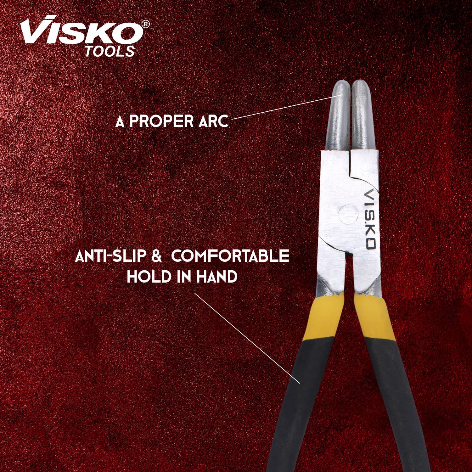 VISKO 211 12" CirClip Plier | Internal Bend | Cutting player | Cutting plier | Pliers | Pliers for Home | Player Tools | Combination plier | Pliers for electrical Work | Black | House Hold Equipment | 1