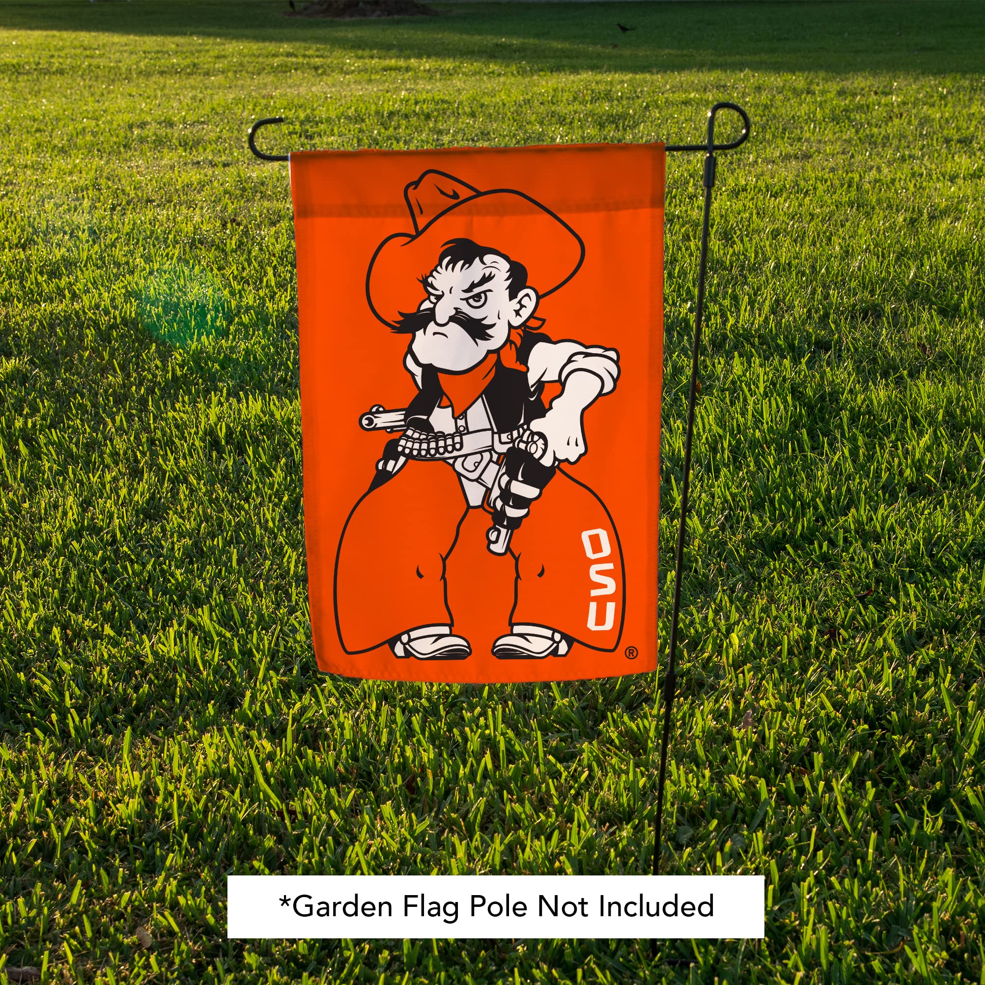 Oklahoma State University Gartenflagge – OSU Cowboys Design, 100% Polyester, Doppelseitig, Wetterfest