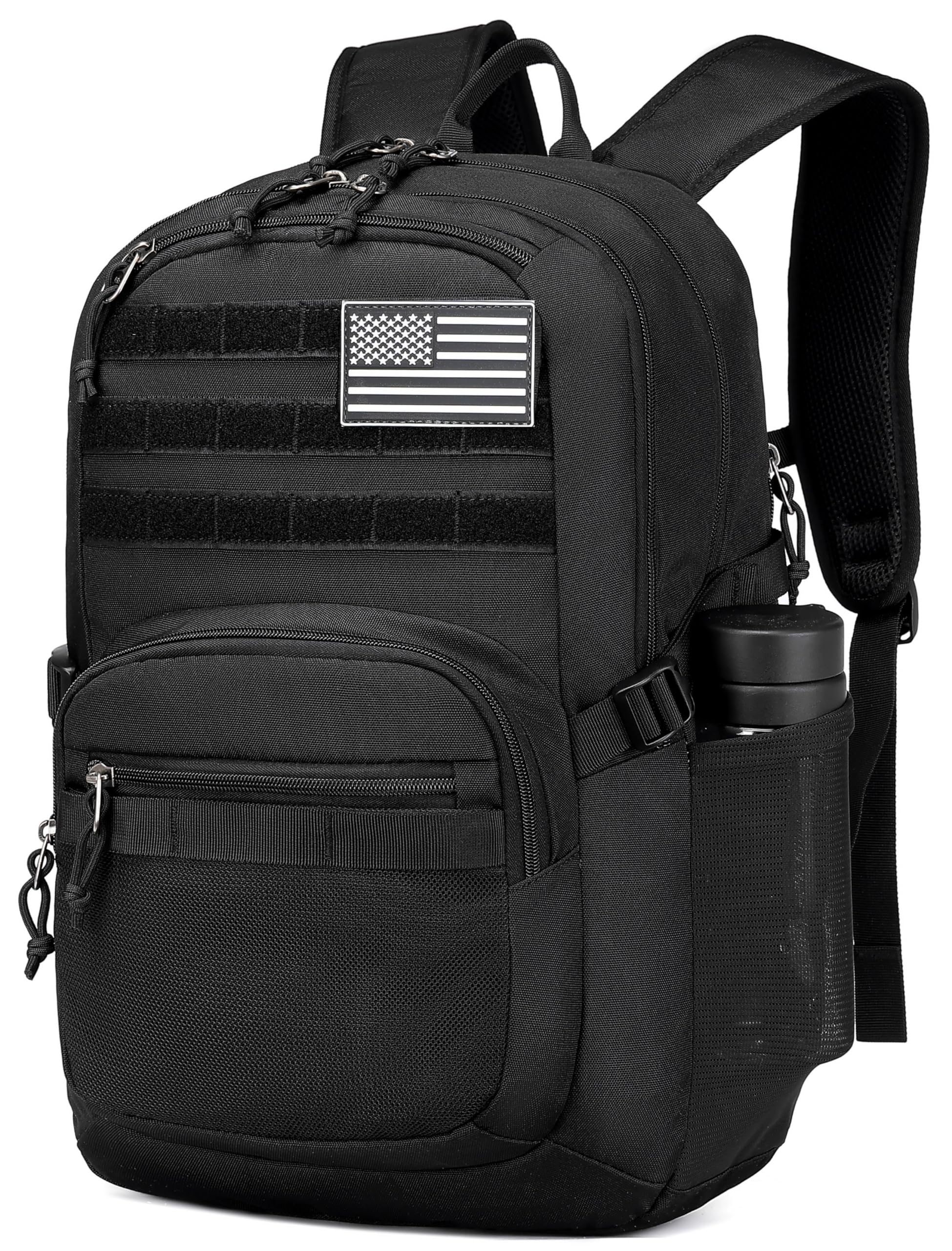 Sponsored Ad - Military Tactical Backpack for Men Army 3 Days Assault Pack Bag with Molle System for Outdoor Adventures (Black, 25L)