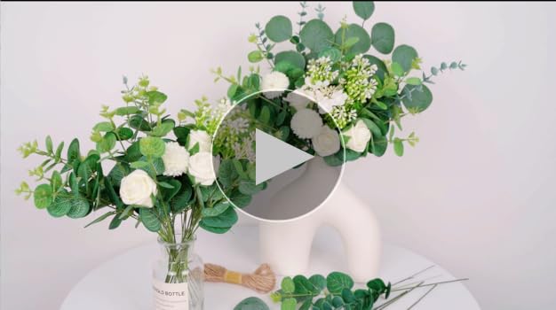 55 Stück Künstliche Blumen & Zweige - Seidenblumen Set Für DIY Hochzeitsdekoration