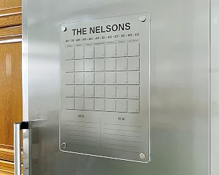 MAGNETIC CALENDAR - Magnetic Weekly Acrylic calendar, 2023 Planner, Dry Erase Calendar, Personalized Acrylic calendar, Fridge Calendar with notes…