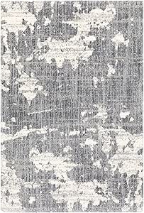 Oriental Weavers Aspen Shag Area Rug - 003H9-6'7" x 9'6" - in Grey/Ivory - Plush Soft Shag, Modern Style, Stain Resistant, Cushion Feel, Dining, Living Room Rug