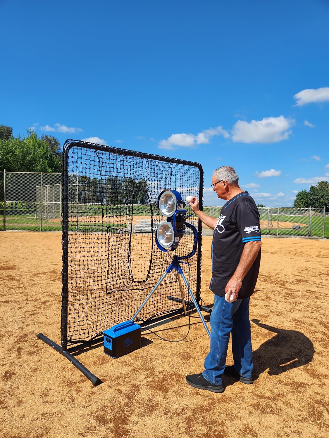 BATTING CAGES INC. BCI Pitching Machine Net, Baseball and Softball Protection Screen for Batting Cage and On-Field Use