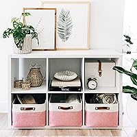 Vista 107 de OrganiHaus Narrow Storage Bins 15x06in, Small Closet Bins for Shelves, Bathroom Storage Baskets for Shelves, Narrow Baskets, Fabric Organizer with