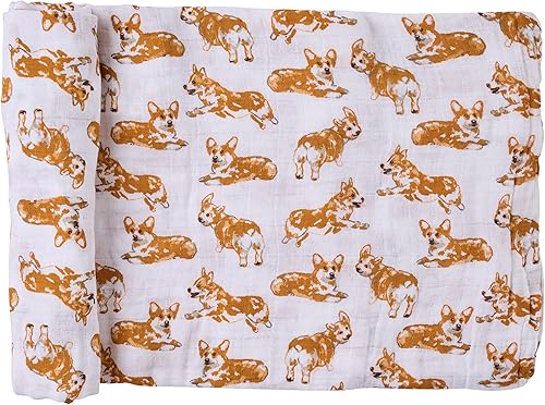 Mud Pie Manta para Bebé con Diseño de Raza de Perro, Corgi, 47" x 47"
