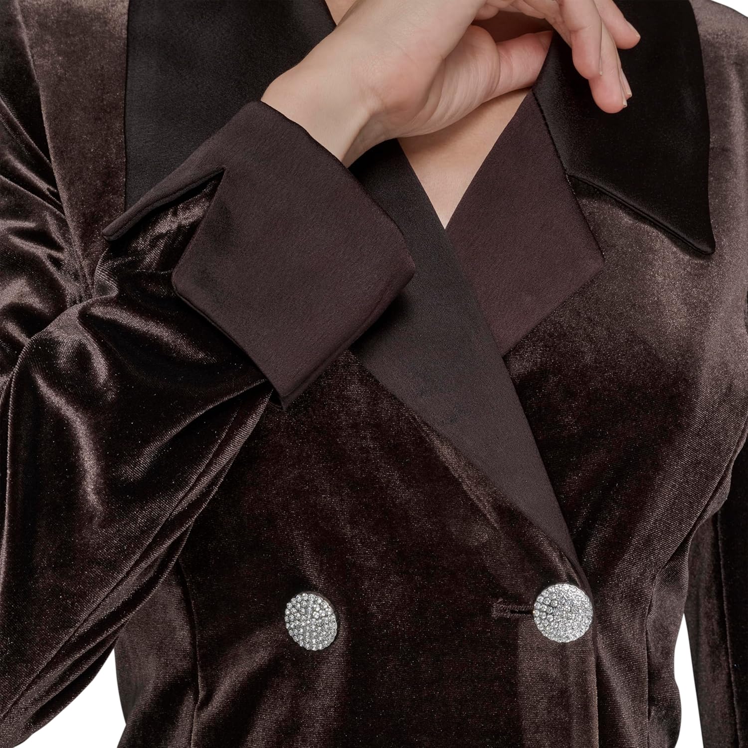 Karl Lagerfeld Women's Novelty Button Collared Blazer Mini Dress