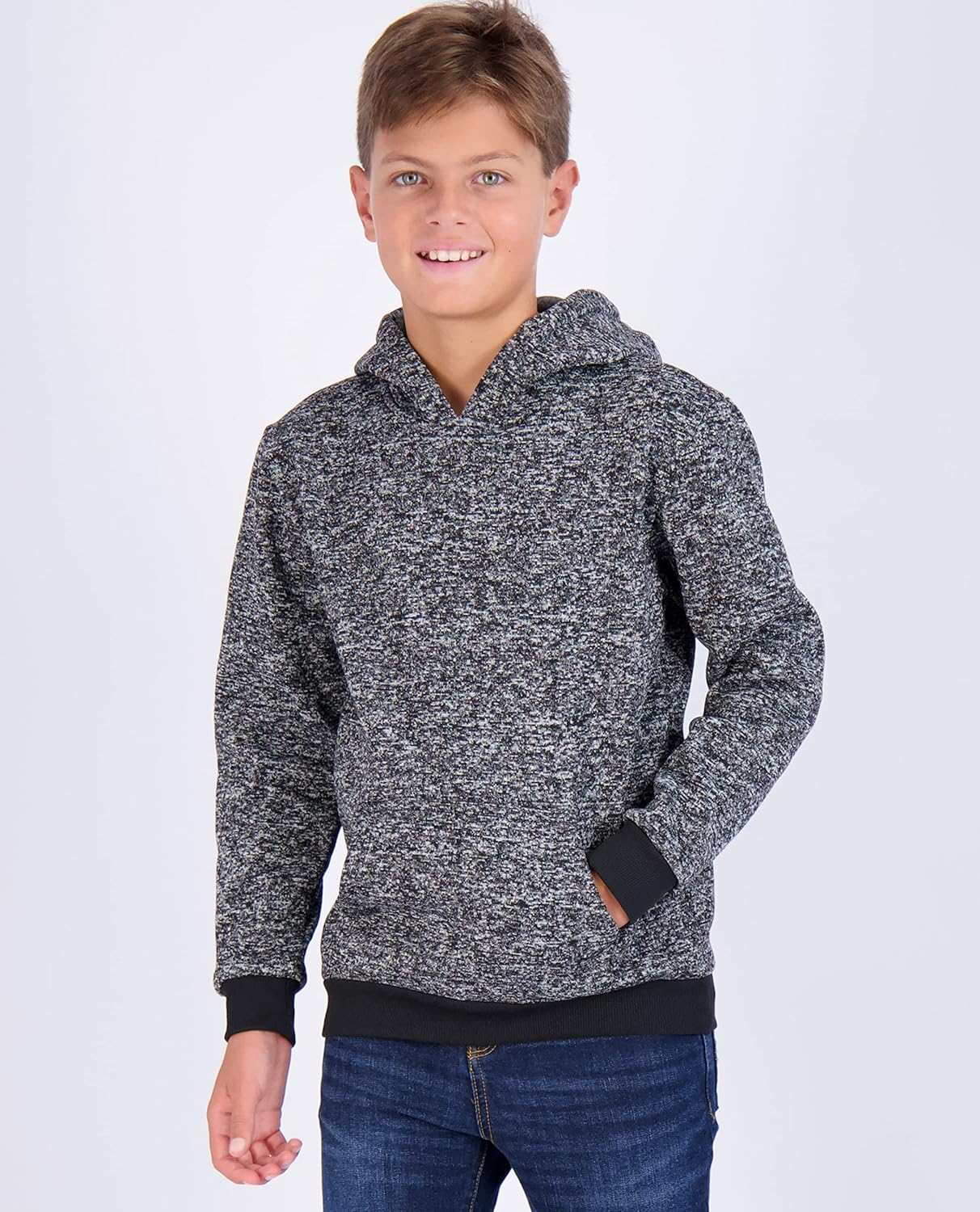 Real Essentials 3 Pack: Youth Fleece Long Sleeve Soft Pullover Hoodie Sweatshirt - Boys & Girls - Image 2