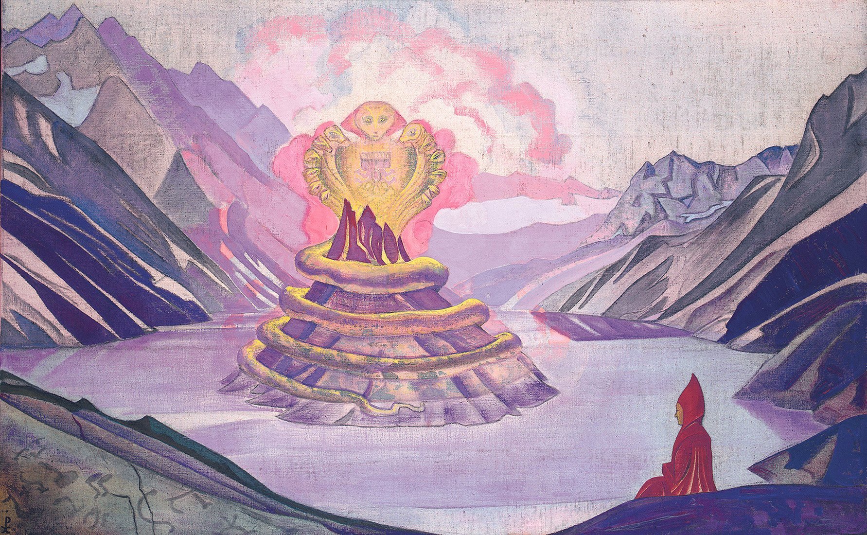Tallenge Nagarjuna Conqueror Of The Serpent by Nicholas Roerich - Best of Nicholas Roerich Collection - Large Poster (24 x 33 inches) For Home And Office D�cor
