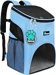 PetAmi Small Dogs and Cat Backpack Carrier, Airline Approved Pet Backpack Carrier, Ventilated, Safety Strap, Buckle Support Designed for Hiking Travel Camping Outdoor, Max 18 lbs (Gray)