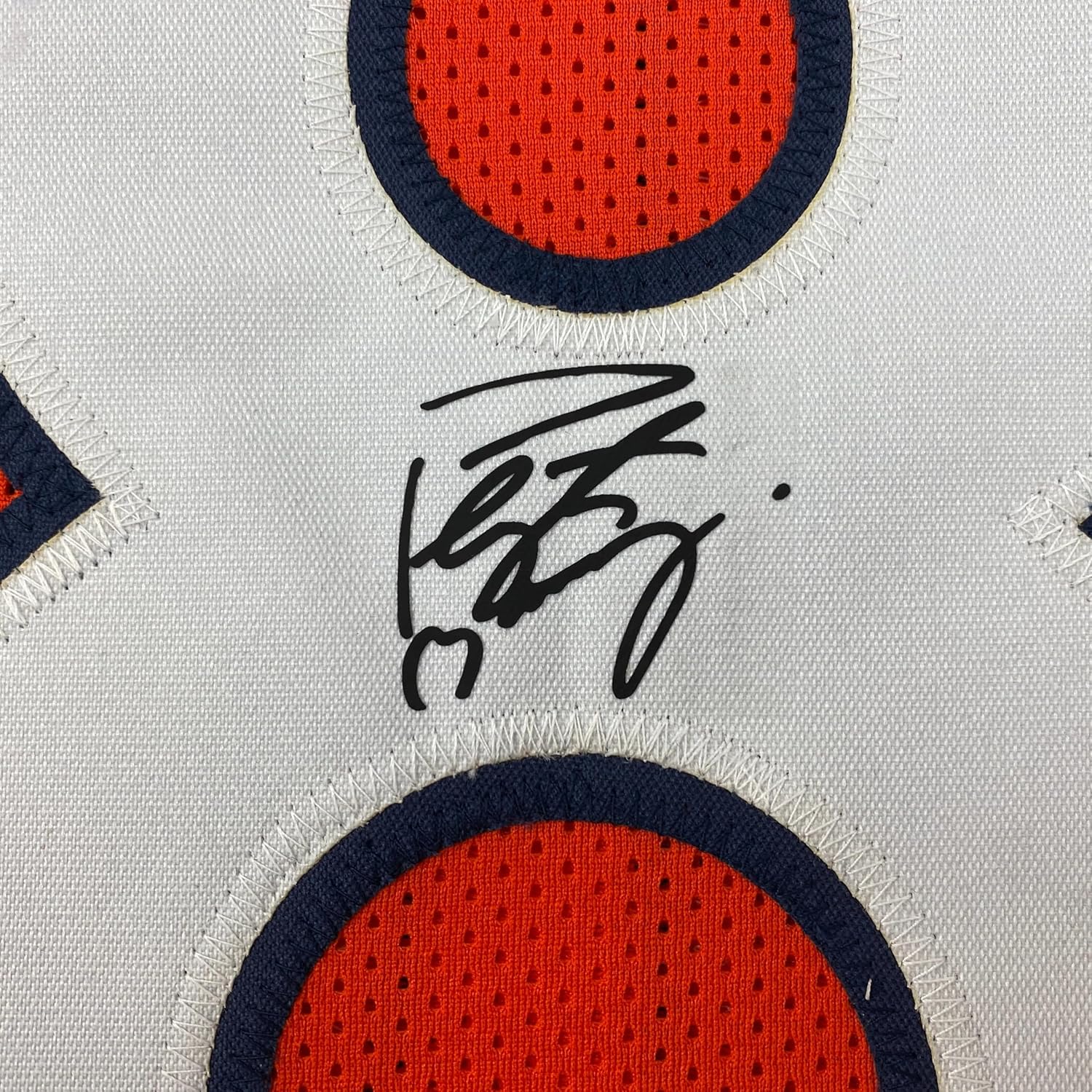 Facsimile Autographed Peyton Manning Denver Orange Reprint Laser Auto Football Jersey Size Men's XL - Image 2