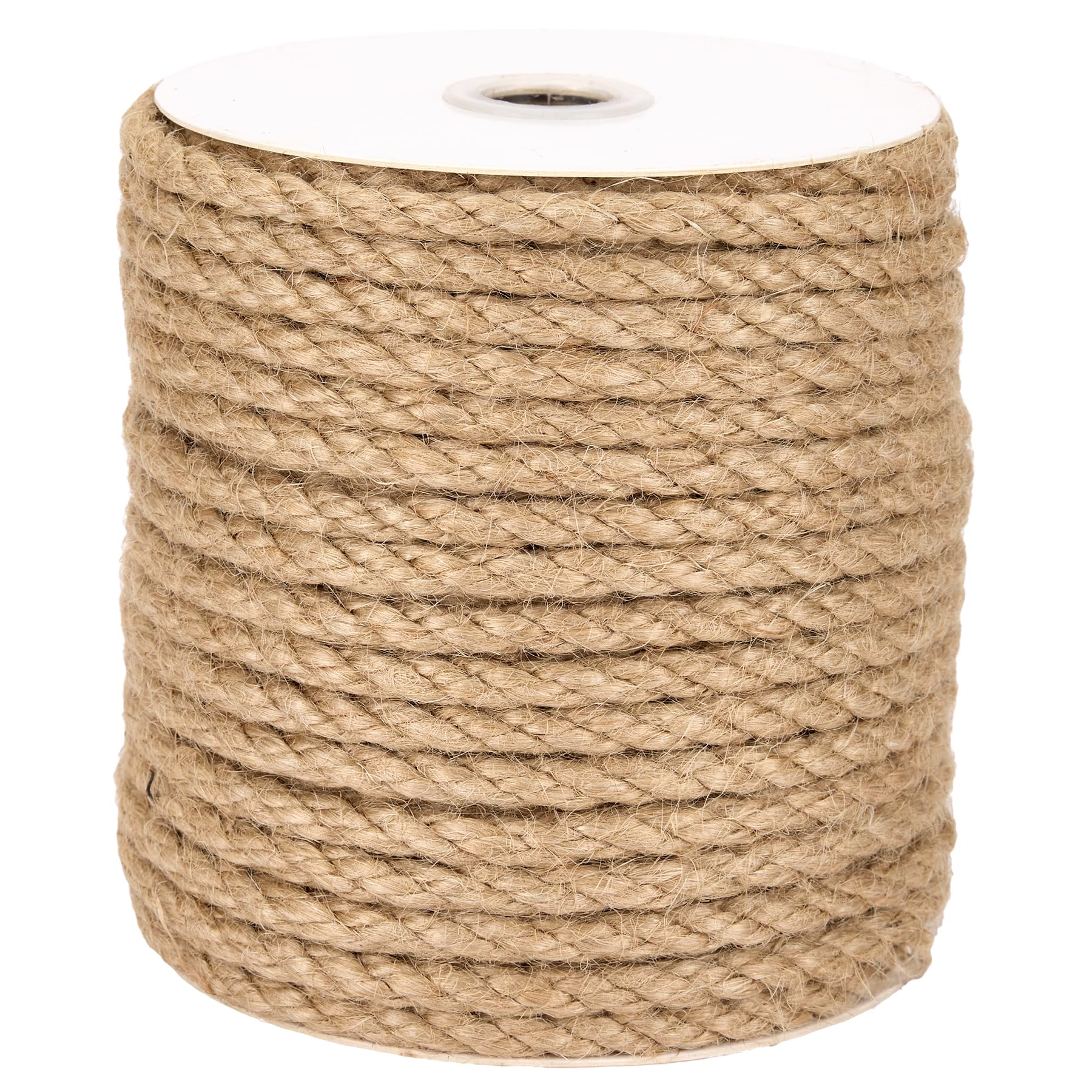 Cuerda de Yute Natural tosada 6 mm de Longitud 30 m, Cuerda para Manualidades, jardinería, decoración y artesanía