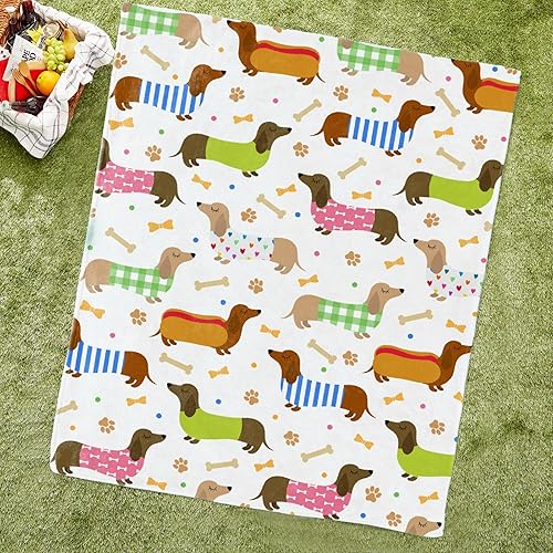 Miniatura 4 de Bonita manta de perro salchicha cálida, ligera, suave, acogedora, cálida decoración del hogar para sofá, cama, día de San Valentín, Pascua, regalos