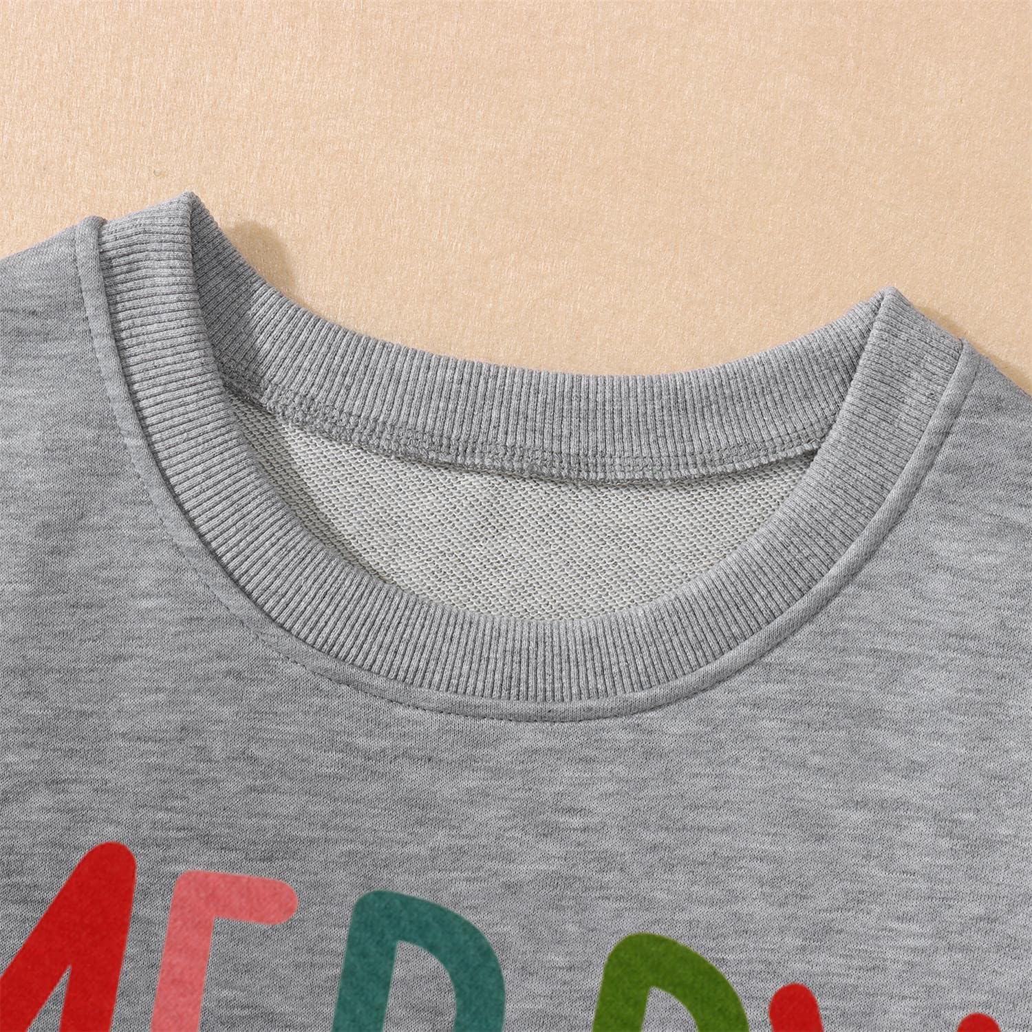 MODNTOGA Women's Merry and Bright Crewneck Sweatshirt Long Sleeve Merry Christmas Sweatshirt Retro Fall Winter Pullover Tops - Image 3