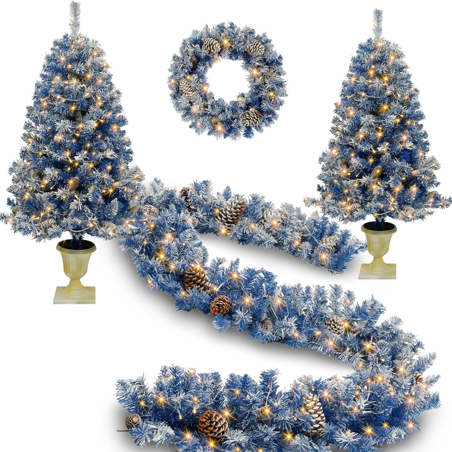 Merax Christmas Tree Set of 4, 4ft Christmas Tree Prelit