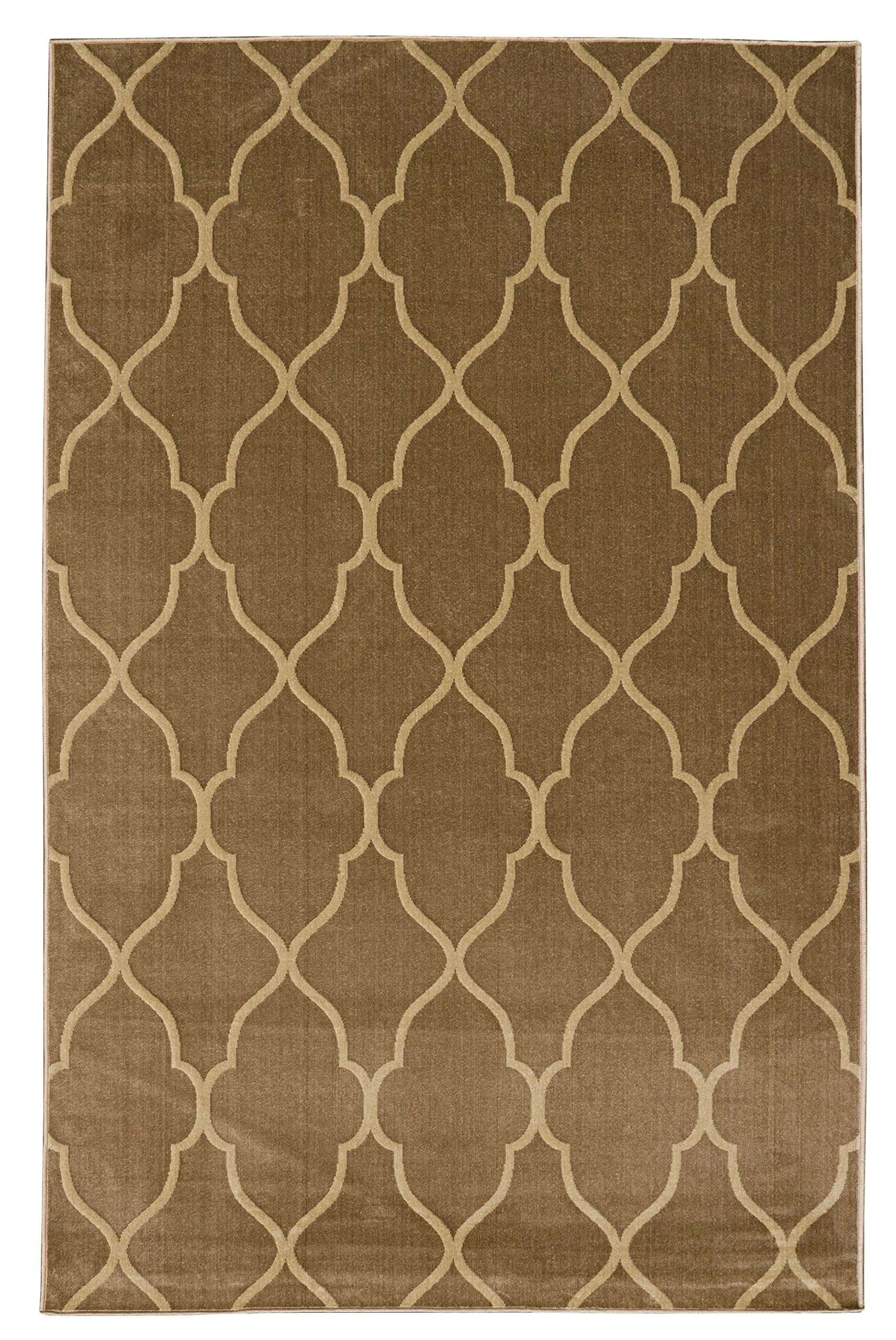 Linon Home Decor Products Garlon Rhona Beige Sand 8 X 10 Area Rug by Linon